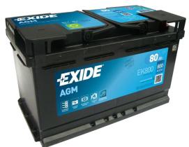  EK800 - BATERIA EXIDE AGM 80AH  800A  315X175X190 START/STOP