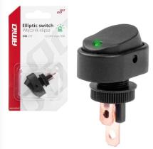 ACCESORIOS 5903293030875 - INTERRUPTOR ELIPTICO PILOTO VERDE 12/24V MAX 30A ON/OFF