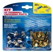 ADCESORIOS 8000692450536 -  KIT 40 TERMINALES 6.3X8MM AZUL LAMPA 45053