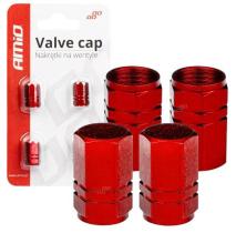 ACCESORIOS 5903293022382 - TAPONES DE ALUMINIO PARA VALVULA COLOR ROJO 4 UNID.