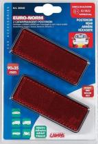 ADCESORIOS 8000692205402 - REFLECTORES RECTANGULARES ROJOS 90X35 MM 2 PIEZAS LAMPA20540