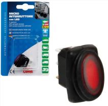 ADCESORIOS 8000692455357 - INTERRUPTOR IMPERMEABLE LED ROJO 12/24V 10A LAMPA 45535