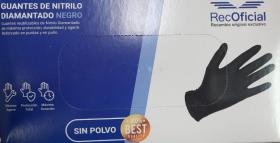 VARIOS 8445254045186 - GUANTES NITRILO DIAMANTADOS NEGROS 100UNDS RO10080S TALLA S